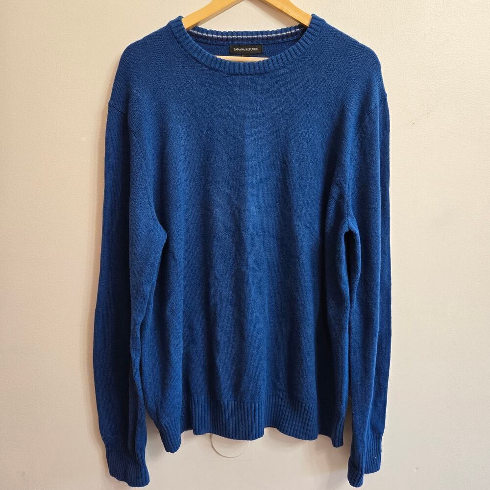 BANANA REPUBLIC Mens Classic Extra Fine Merino Wool Blend Crew Neck Sweater XL
